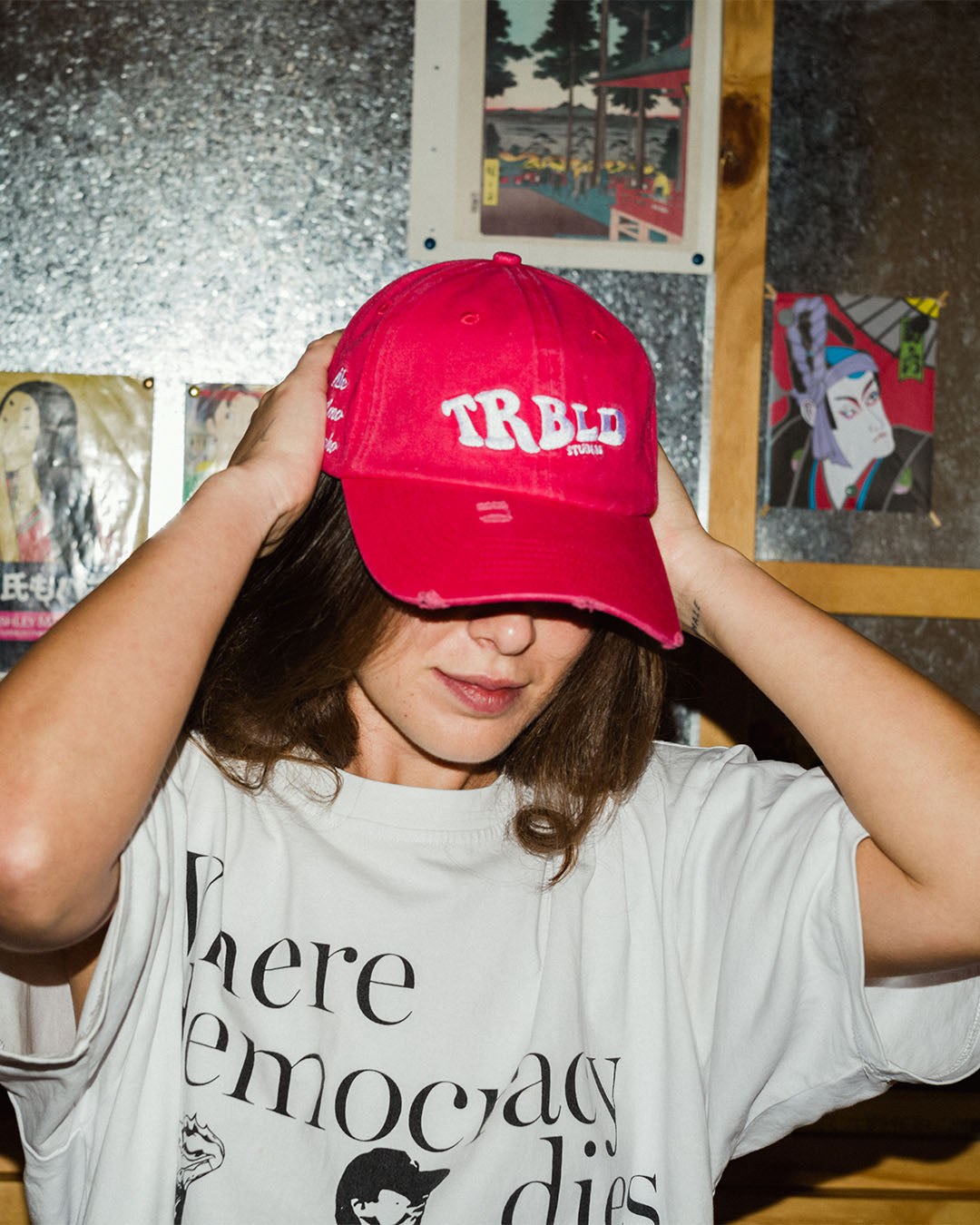 “Me Amo Mucho” Hat - Washed Red